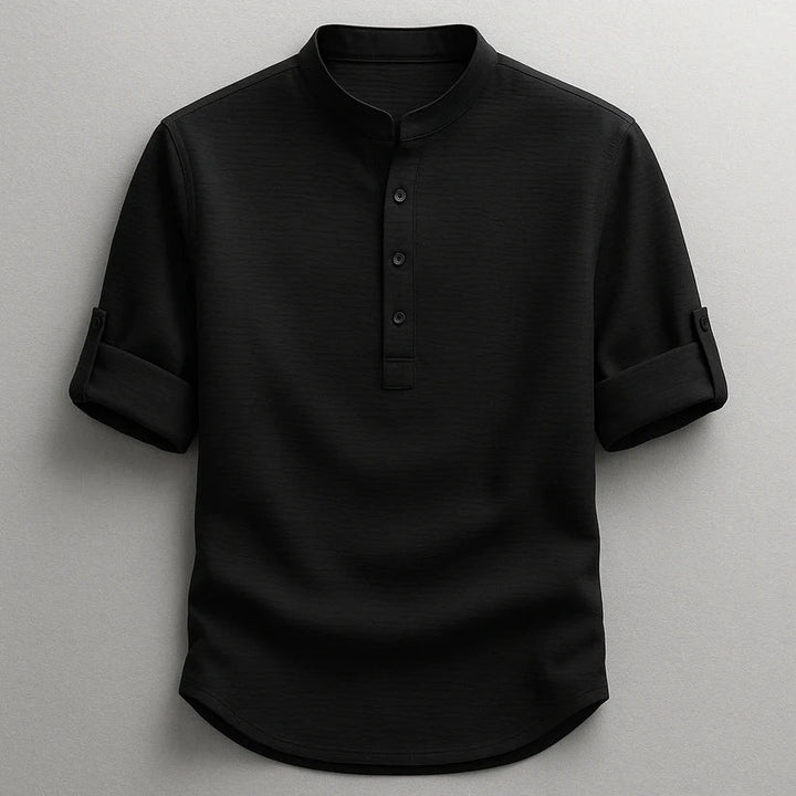 Jarvis - Textured Henley Shirt