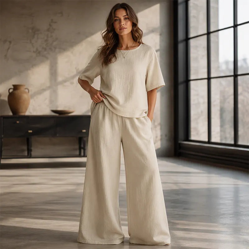 Annavie - Breathable Linen Two-Piece Set