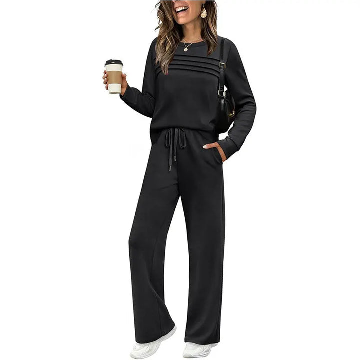 Elanoria - Relaxed Long Sleeve Two Piece Set