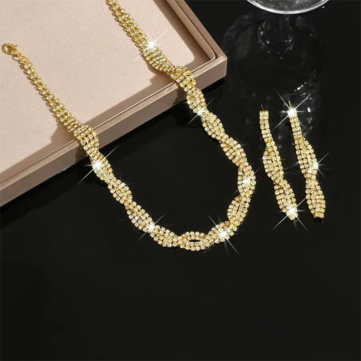 Alessara - Crystal Twist Jewelry Set