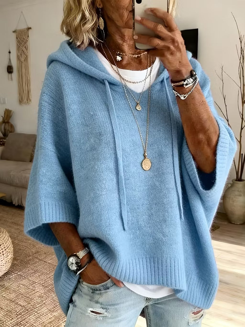 Zoralisse - Cozy Oversized Hooded Sweater