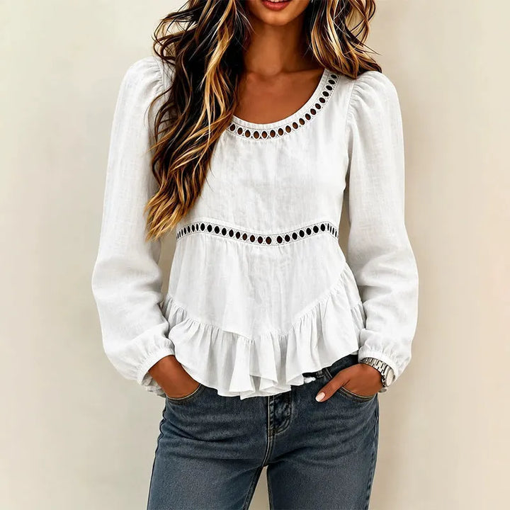 Genevelle - Soft-Touch Ruffled Blouse