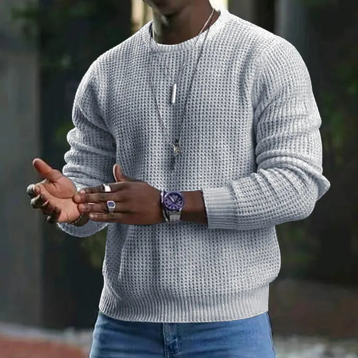 Beorn - Textured Crew Neck Knit Sweater
