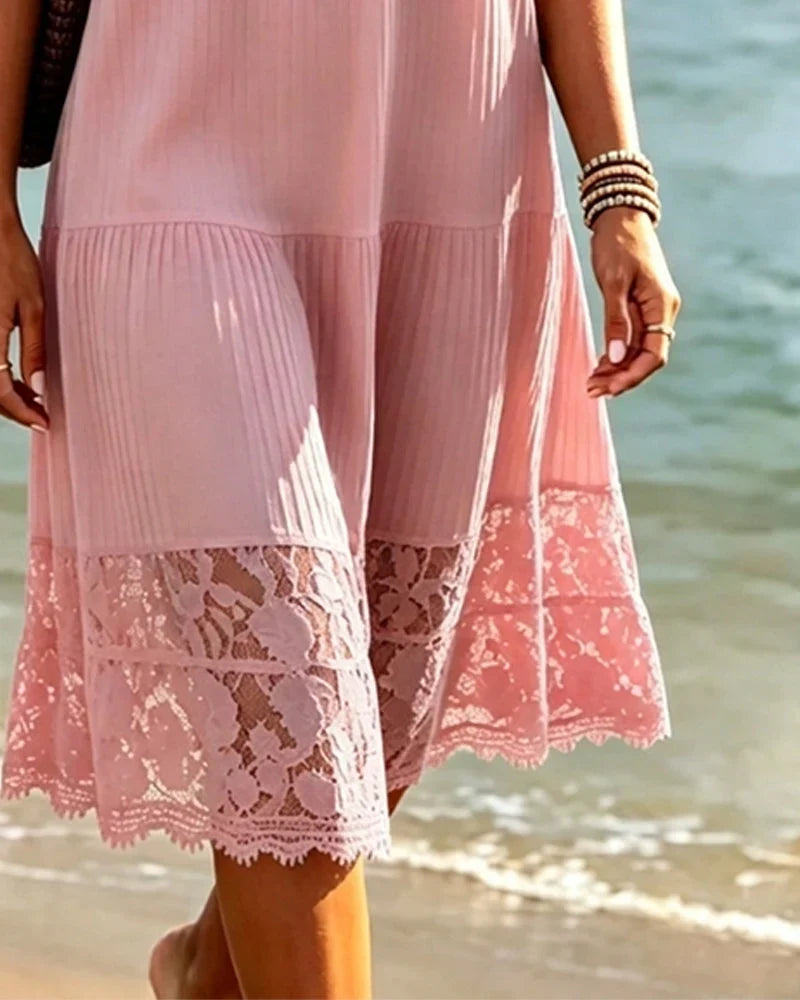 Hannelisse - Lightweight Lace-Trimmed Summer Dress