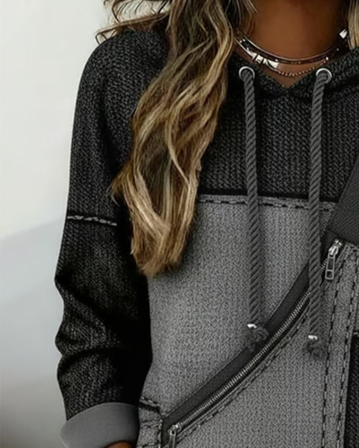 Eulanique - Textured Zip Hoodie
