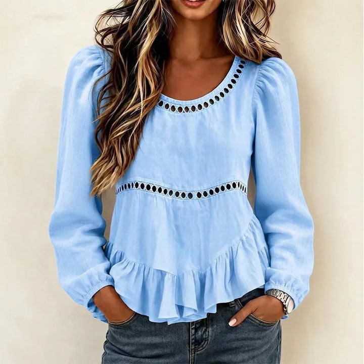Genevelle - Soft-Touch Ruffled Blouse