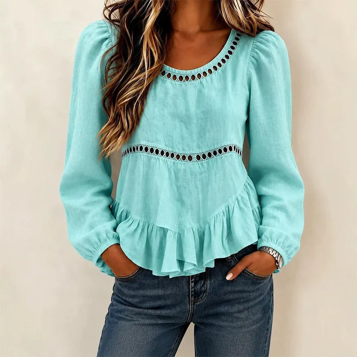 Genevelle - Soft-Touch Ruffled Blouse