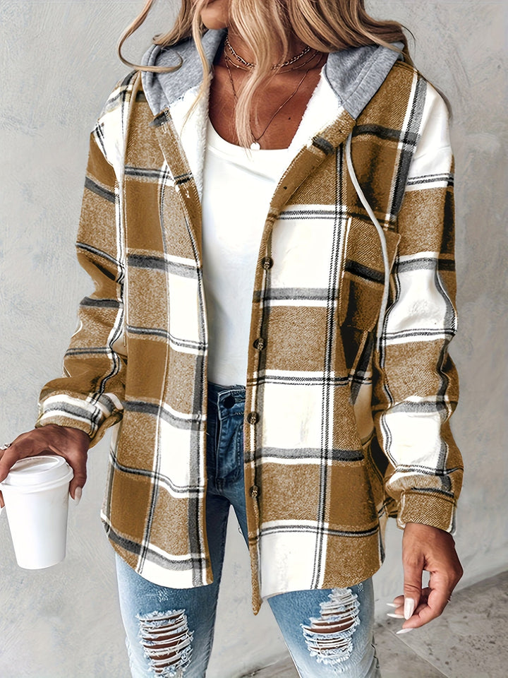 Genevessa - Soft-Touch Hooded Shacket