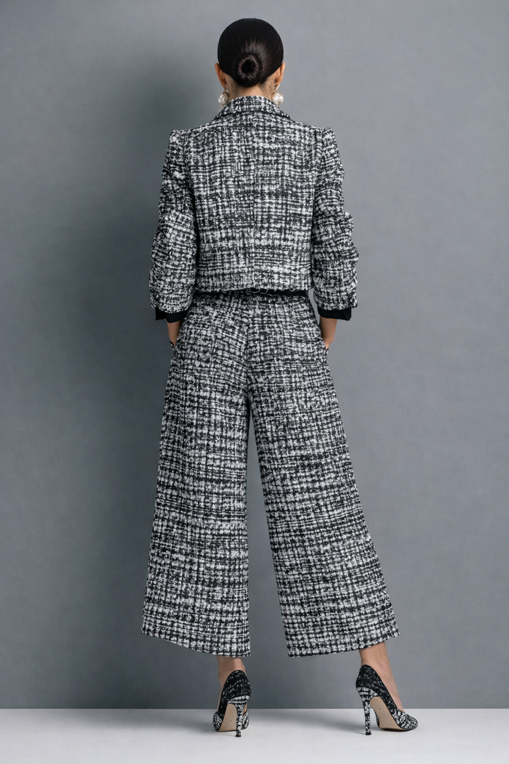 Rosavina - Elegant Tweed Trouser Two Piece Set