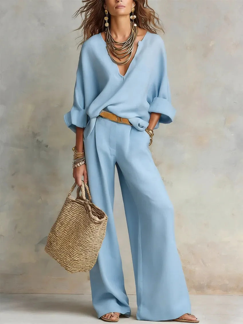 Zinnoria - Breezy Linen Two Piece Set