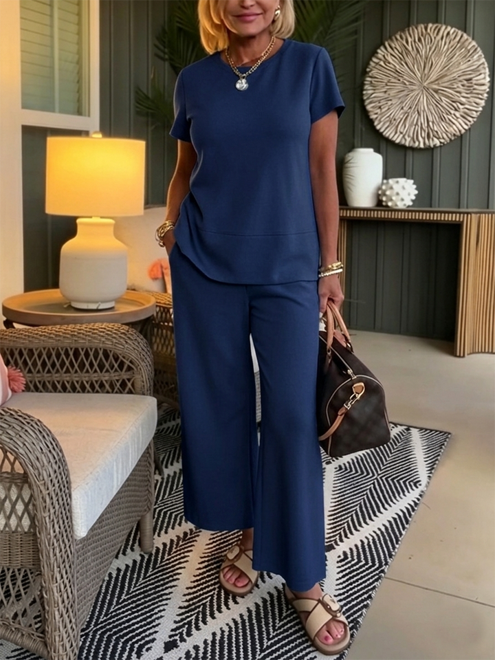 Caelora - Relaxed Wide Leg Two Piece Set