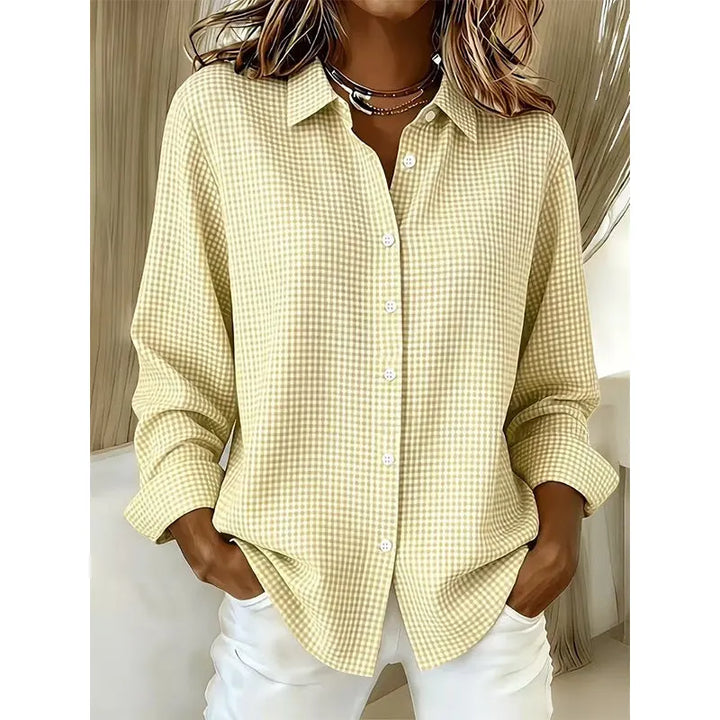 Illyssia - Classic Gingham Button Blouse