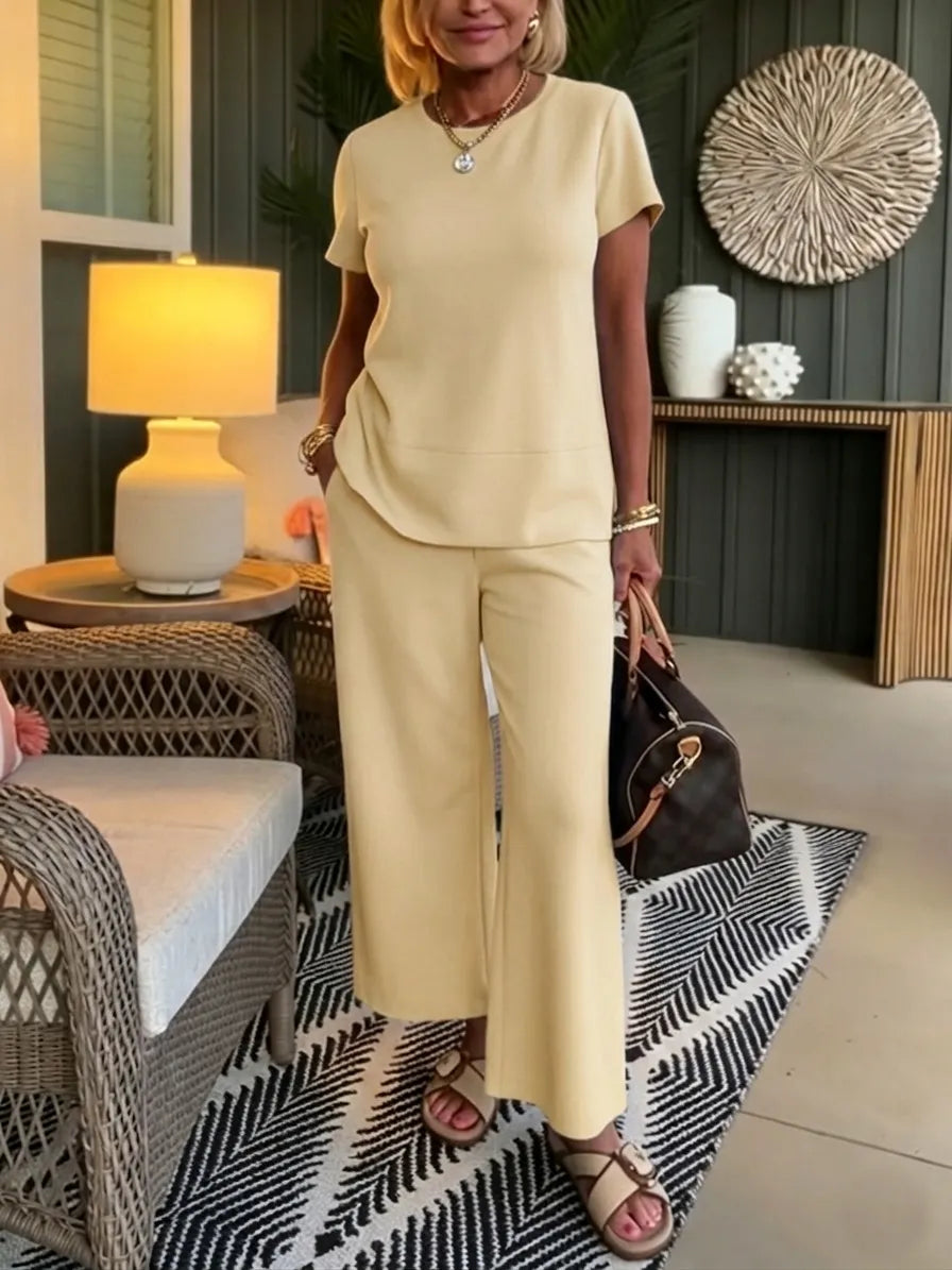 Caelora - Relaxed Wide Leg Two Piece Set