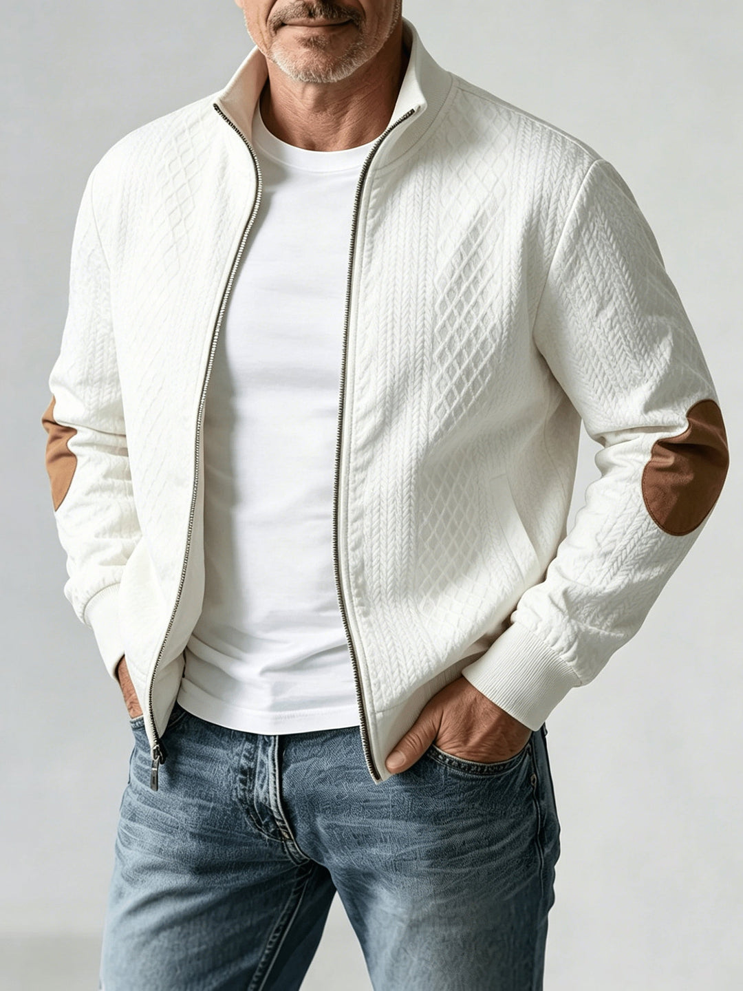 Flyn - Textured Baseball Jacket