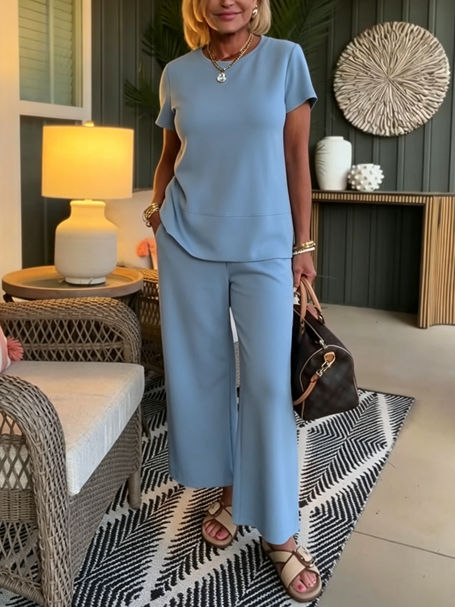 Caelora - Relaxed Wide Leg Two Piece Set