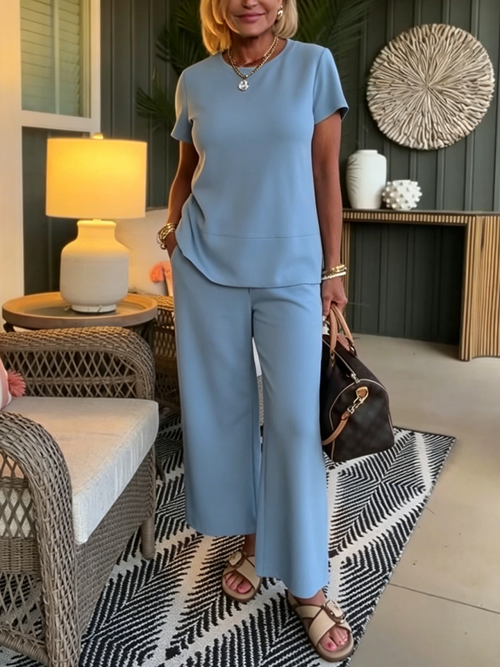 Caelora - Relaxed Wide Leg Two Piece Set