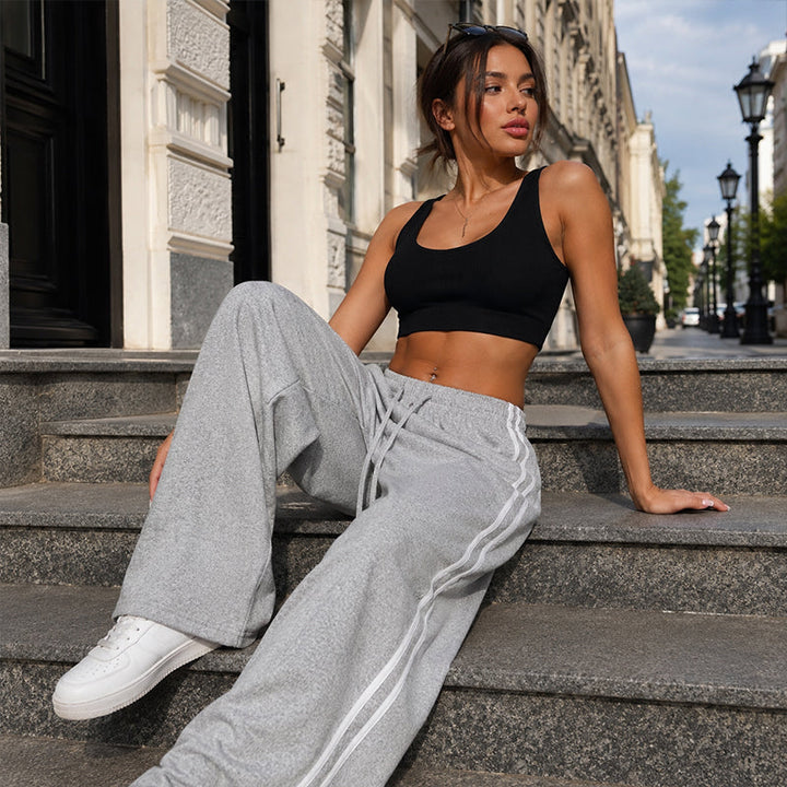 Adorielle - Sporty Stripe Wide Leg Pants