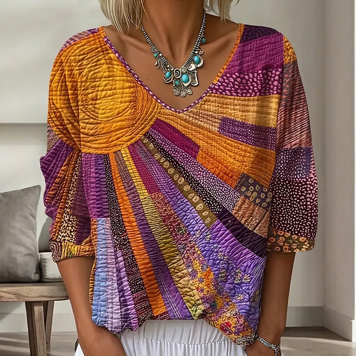 Genevielle - Textured Boho Blouse