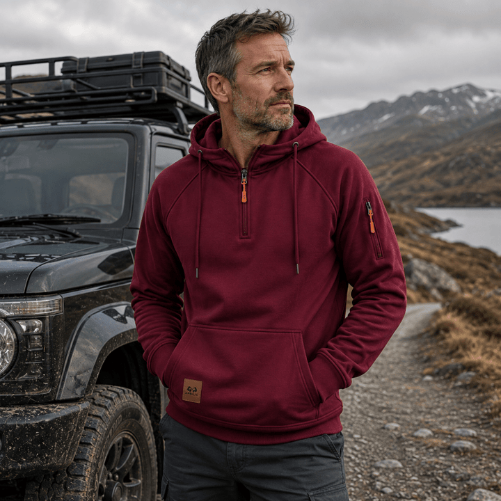 Sterling - Soft-Touch Half-Zip Hoodie