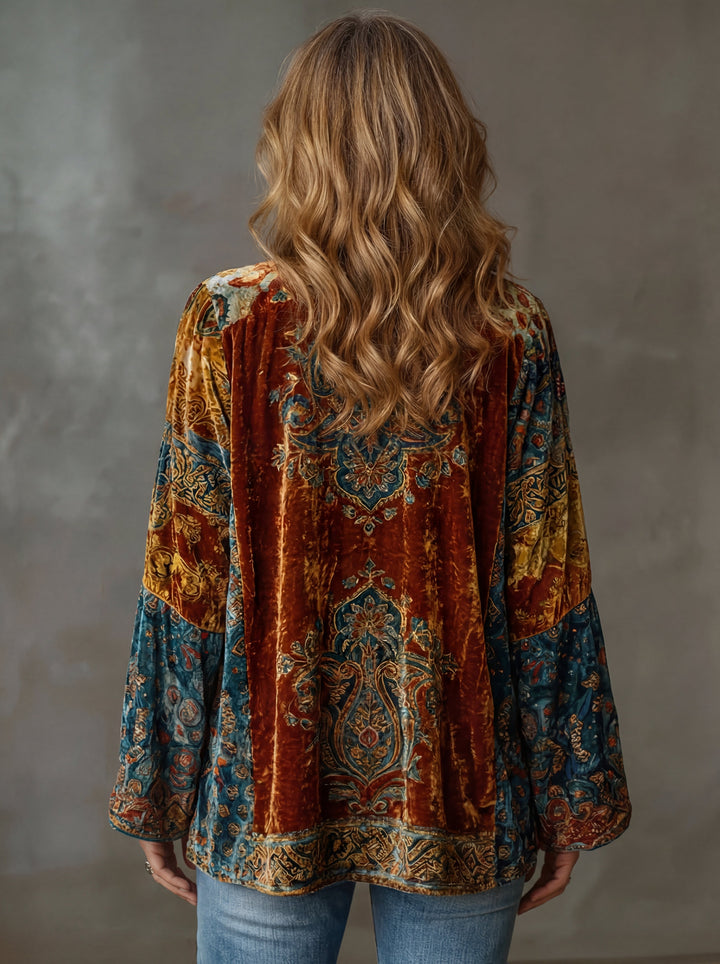 Eudocia - Boho Embroidered Kimono Cardigan