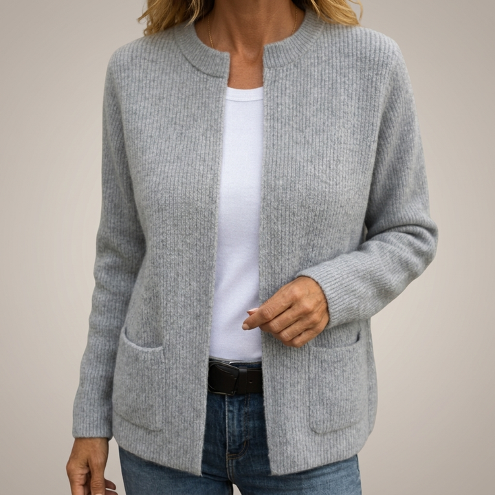 Sylverine - Open Front Pocket Knit Cardigan