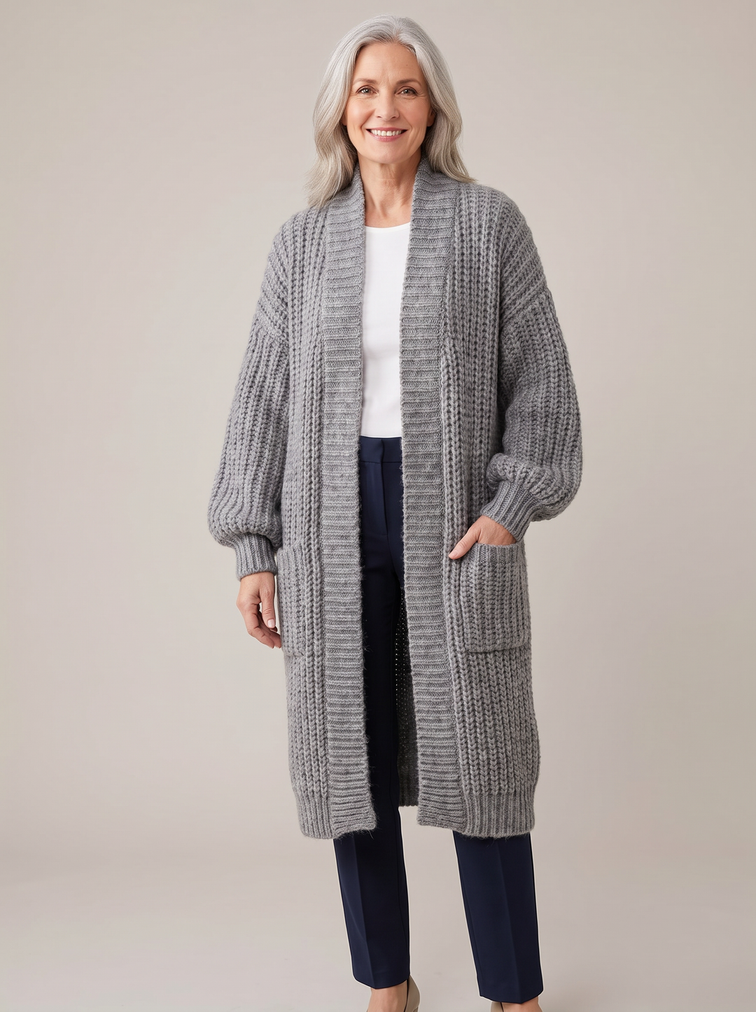 Rosalienne - Soft-Touch Longline Cardigan