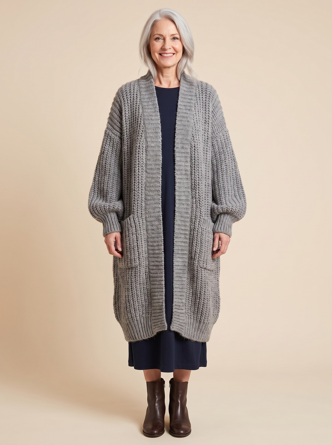 Rosalienne - Soft-Touch Longline Cardigan