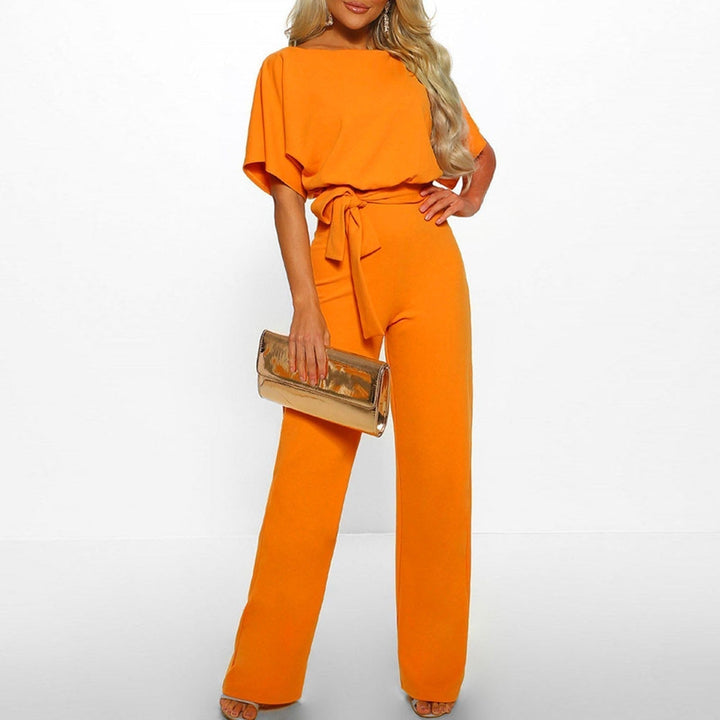 Asteryn - Elegant Tie-Waist Jumpsuit
