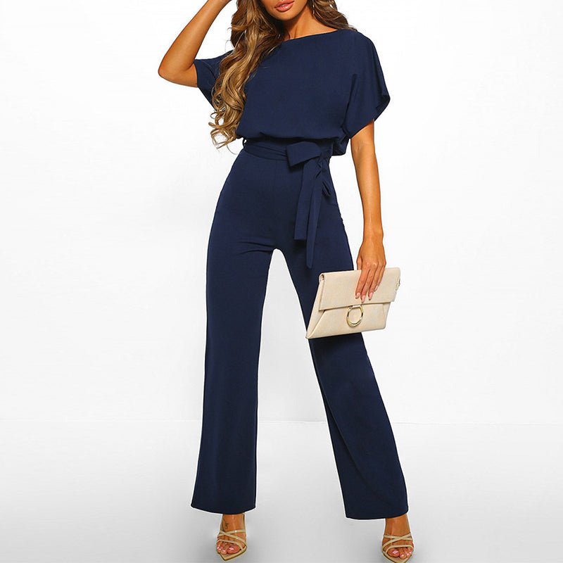 Asteryn - Elegant Tie-Waist Jumpsuit