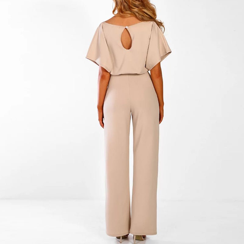 Asteryn - Elegant Tie-Waist Jumpsuit