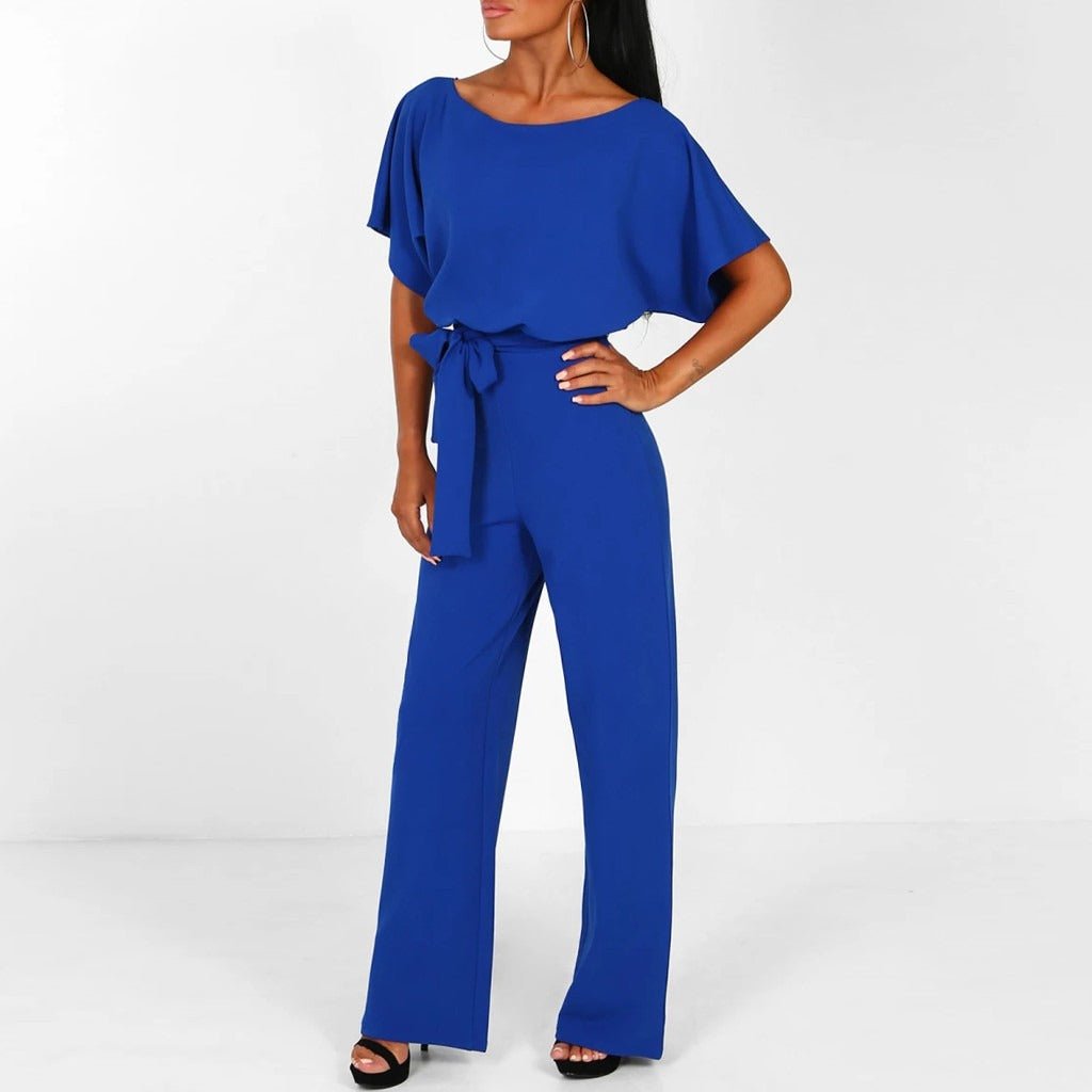 Asteryn - Elegant Tie-Waist Jumpsuit