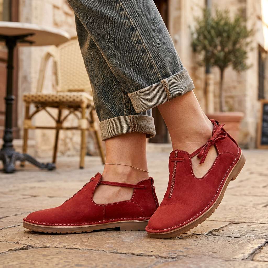 Delaina - Vintage Lace Up Leather Shoes