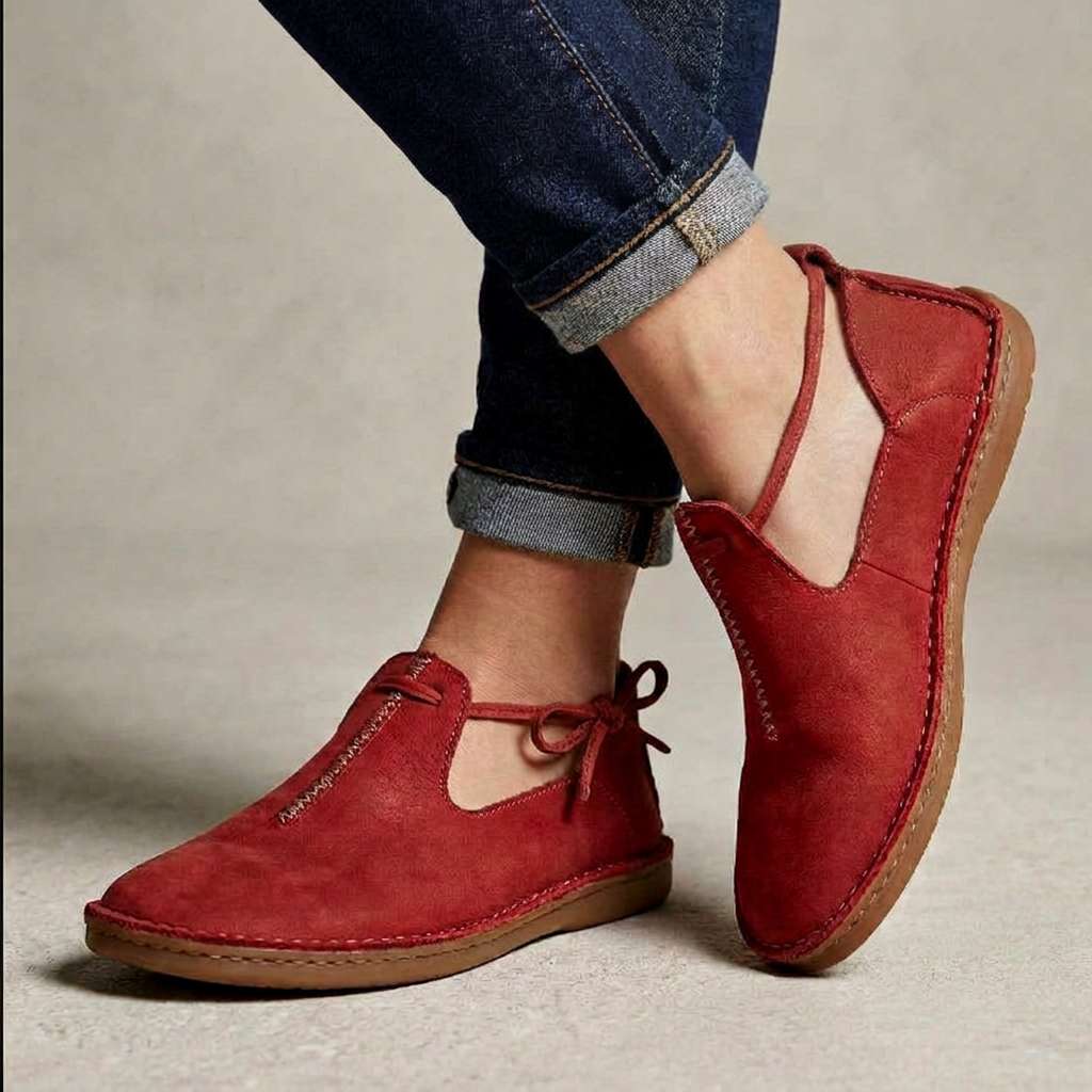 Delaina - Vintage Lace Up Leather Shoes