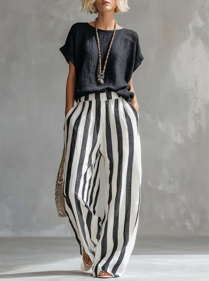 Eulalie - Textured Shirt & Shorts Set