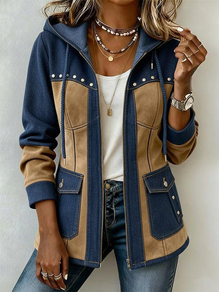 Aneska - Textured Hooded Jacket
