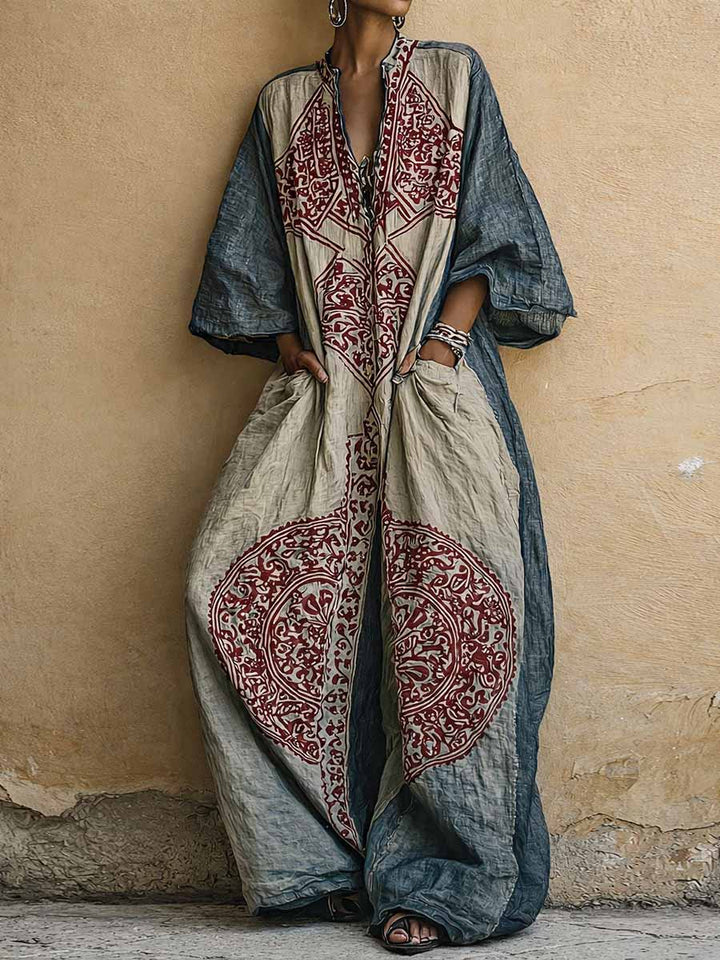 Melantha - Soft-Touch Vintage Print Jumpsuit