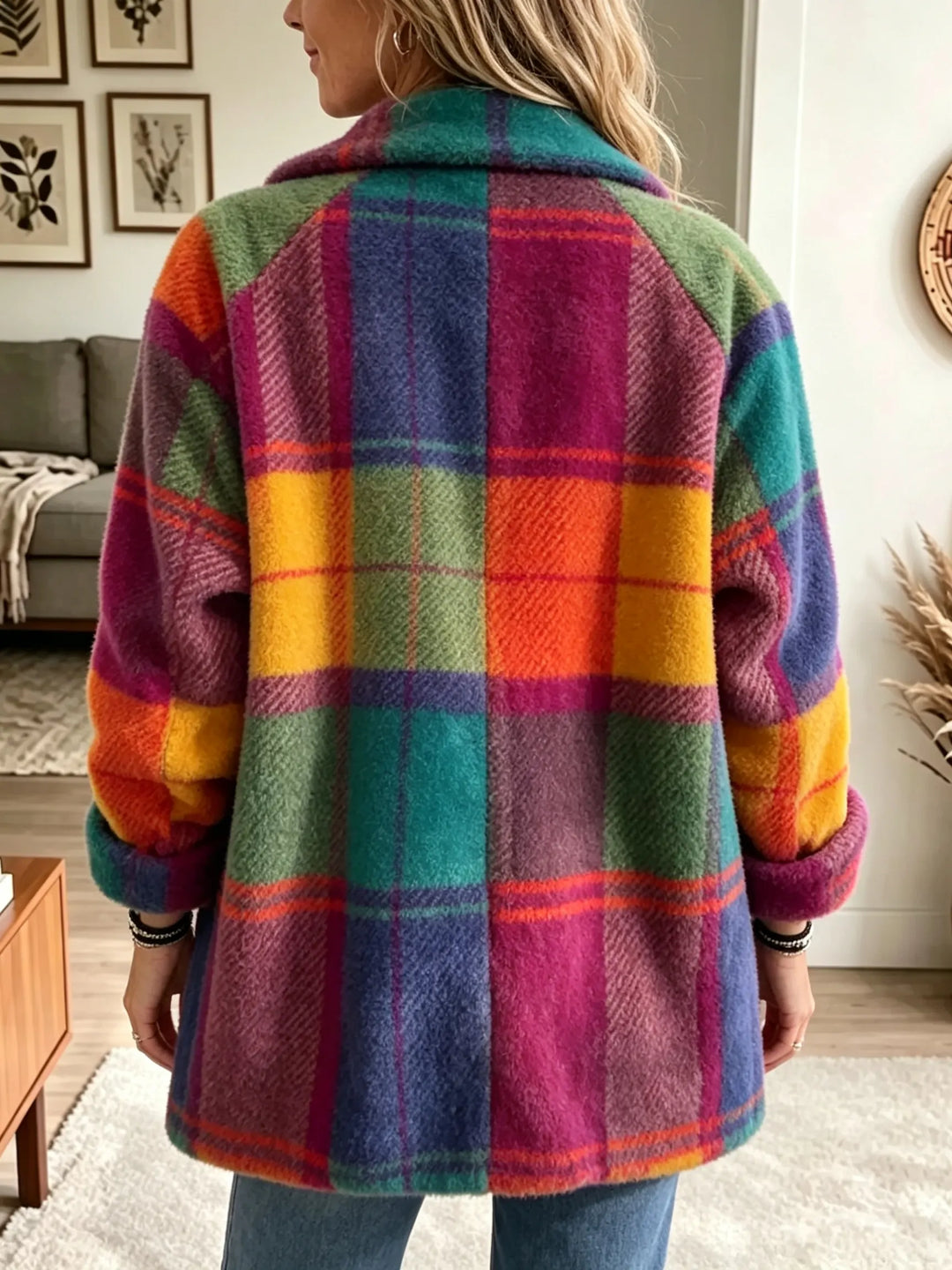 Aevienne - Soft-Touch Checked Coat