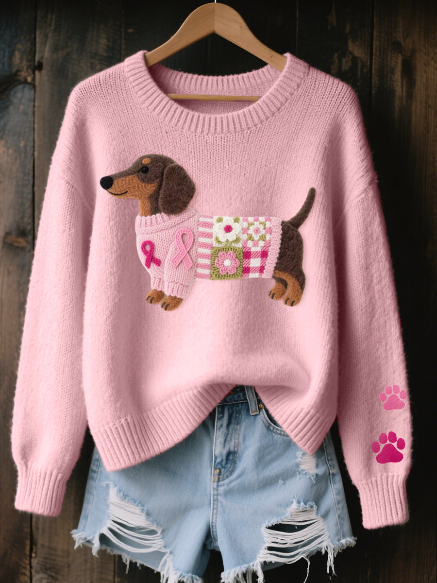 Caravine - Patchwork Dog Knit Sweater