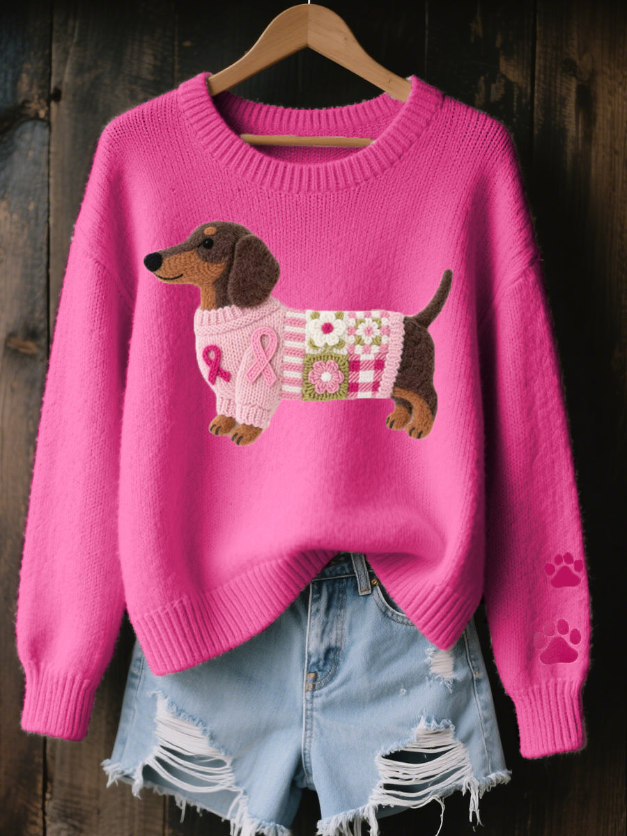 Caravine - Patchwork Dog Knit Sweater