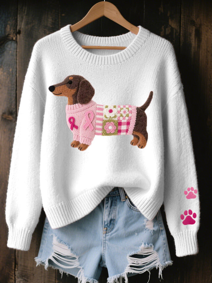 Caravine - Patchwork Dog Knit Sweater