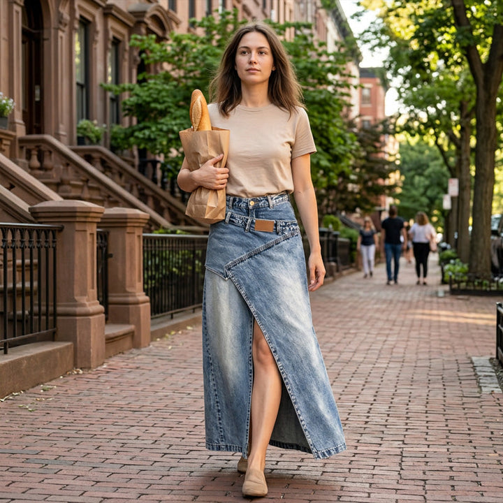 Anella - Vintage-Wash Maxi Skirt