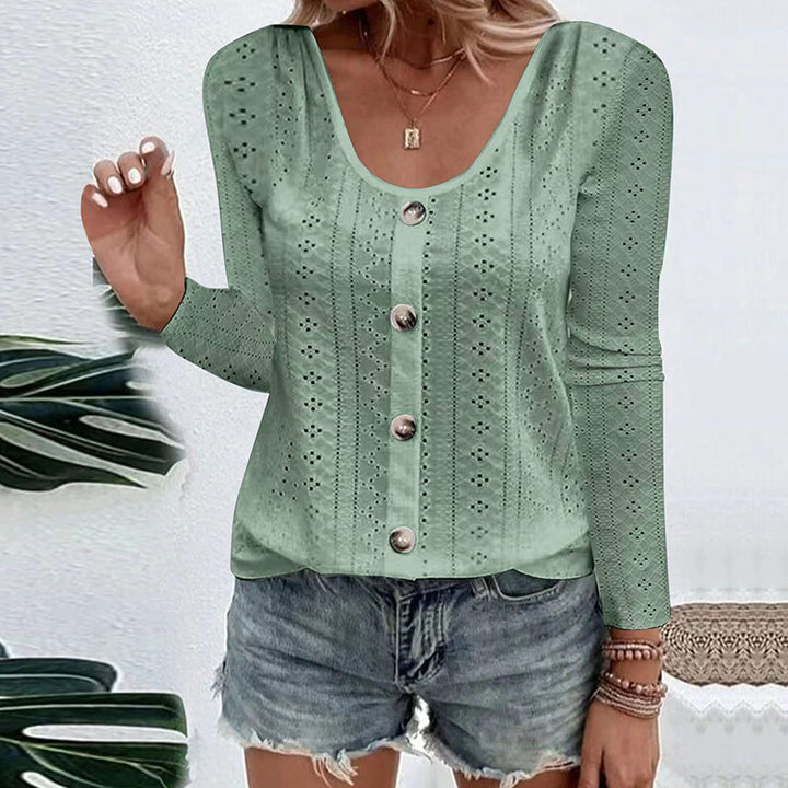 Aelwen - Soft-Touch Round-Neck Blouse