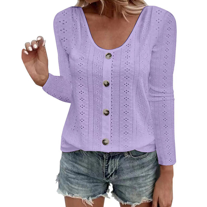 Aelwen - Soft-Touch Round-Neck Blouse
