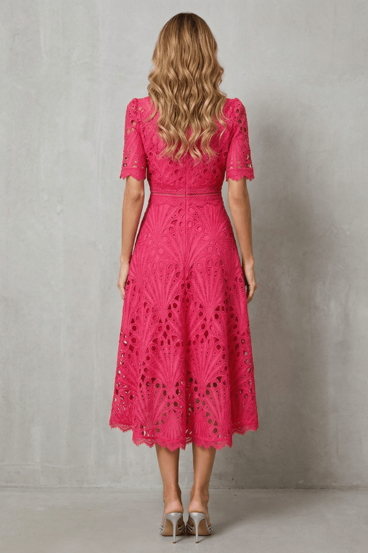 Amaline - Delicate A-Line Midi Dress