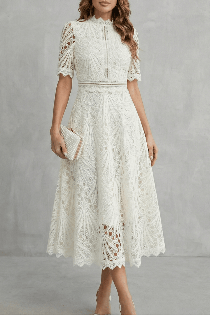 Amaline - Delicate A-Line Midi Dress