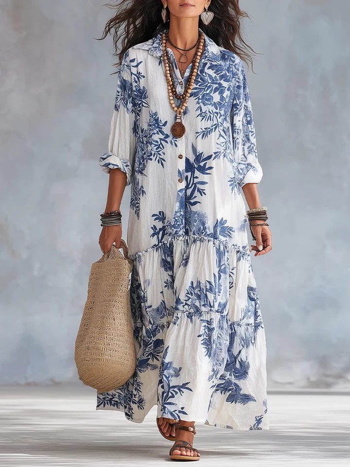 Galenisse - Breezy Button-Up Maxi Dress