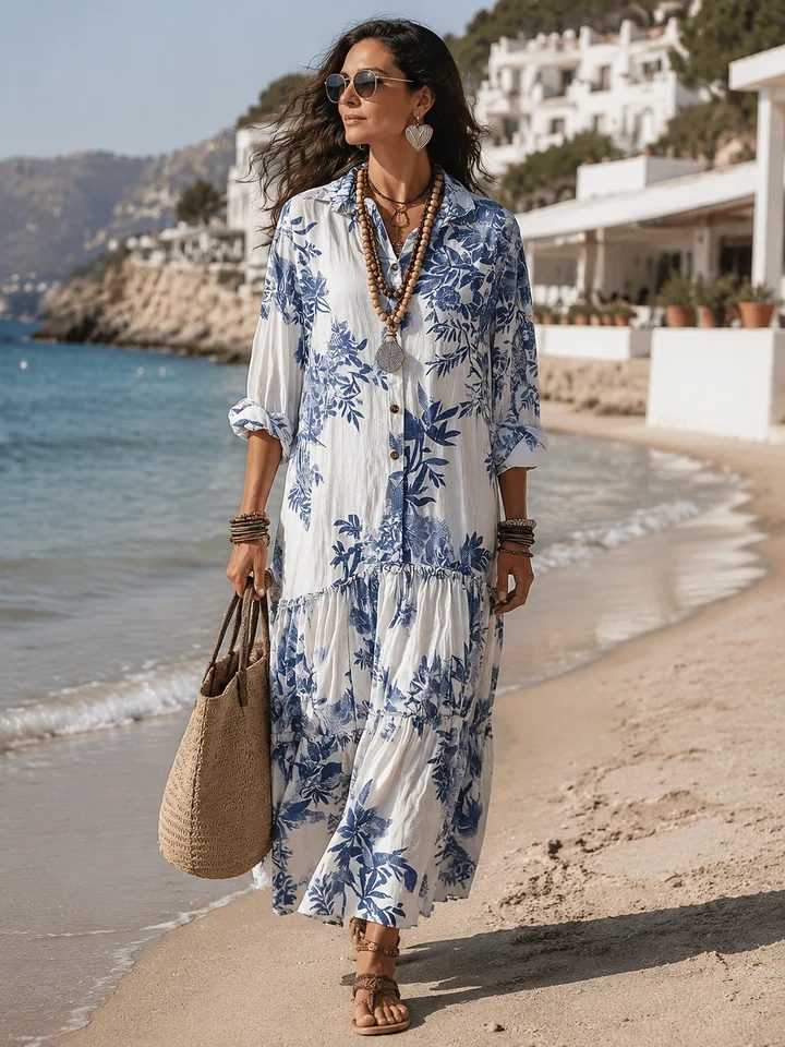 Galenisse - Breezy Button-Up Maxi Dress