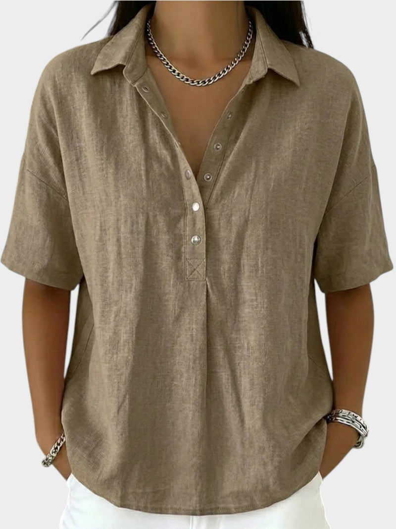Alaira - Soft-Touch V-Neck Blouse