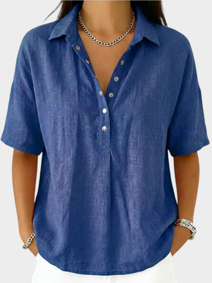 Alaira - Soft-Touch V-Neck Blouse