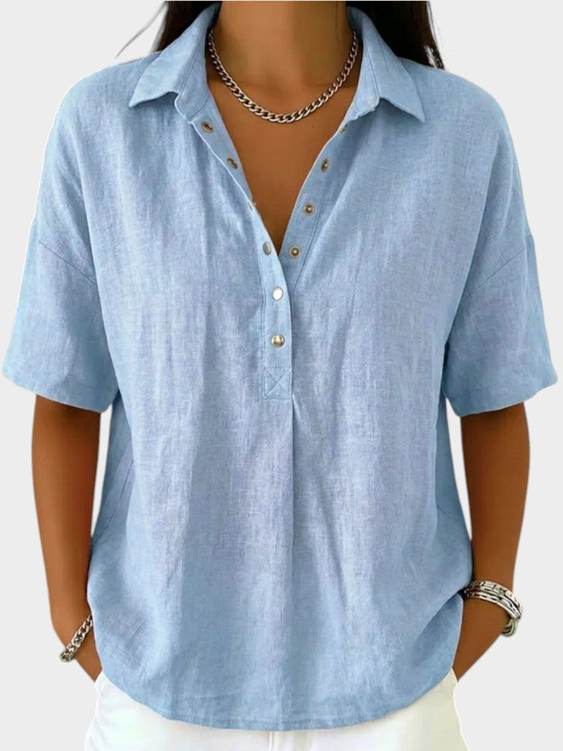 Alaira - Soft-Touch V-Neck Blouse